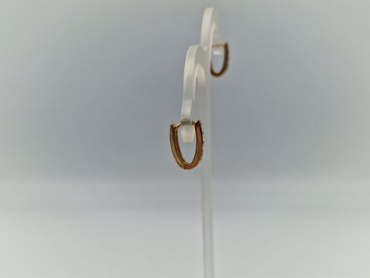 Zelta auskari ar cirkoniju, 2.48 g