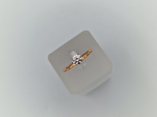 Zelta gredzens ar cirkoniju, 1.7 g, izm. 18.5