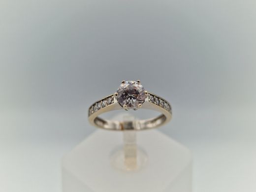 Zelta gredzens ar cirkoniju, 2.31 g, izm. 16.5