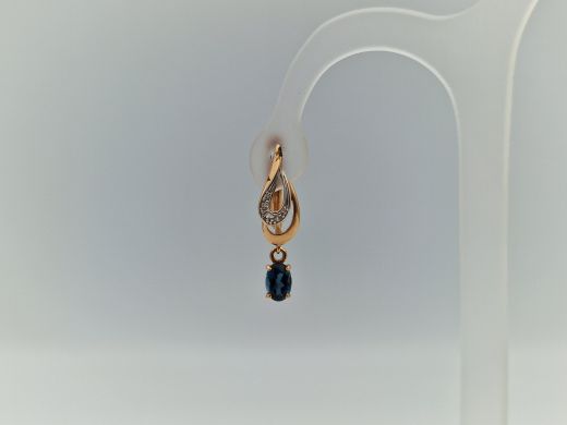 Zelta auskari ar topāzu, 2.36 g