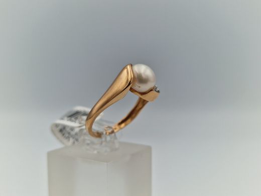 Zelta gredzens ar cirkoniju, 3.29 g, izm. 16.5