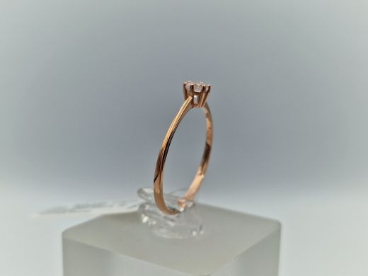 Zelta gredzens ar cirkoniju, 1.03 g, izm. 18.5