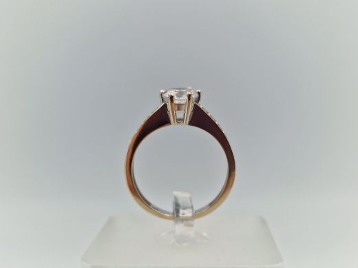 Zelta gredzens ar cirkoniju, 2.35 g, izm. 16