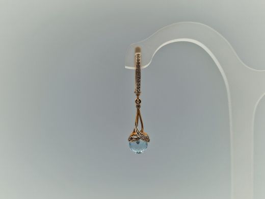 Zelta auskari ar cirkoniju, 3.64 g