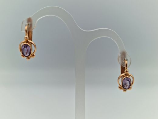 Zelta auskari ar cirkoniju, 2.96 g