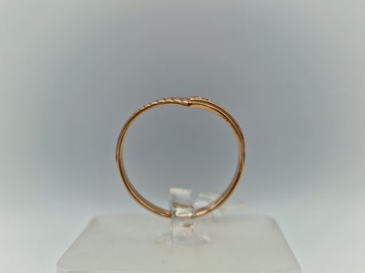 Zelta gredzens ar cirkoniju, 1.72 g, izm. 17