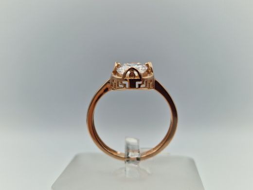 Zelta gredzens ar cirkoniju, 2.75 g, izm. 18