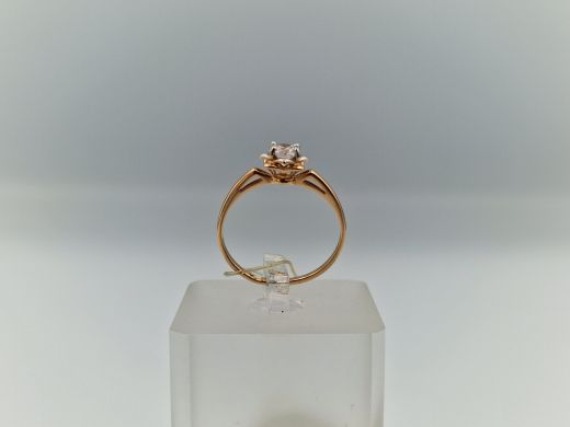 Zelta gredzens ar cirkoniju, 1.85 g, izm. 17.5