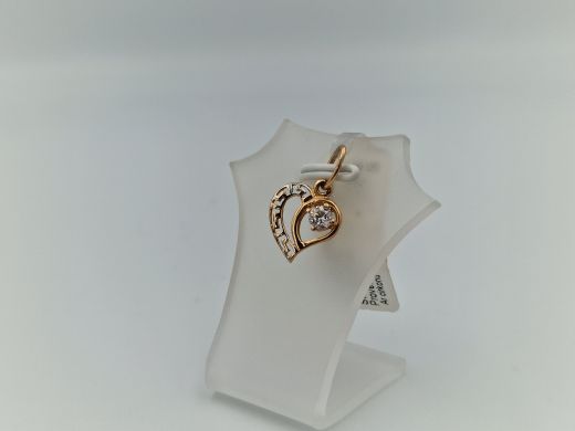 Золотой кулон с цирконом, 0.86 г