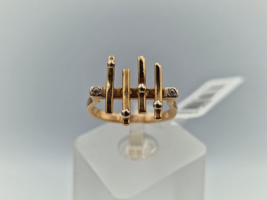 Zelta gredzens ar cirkoniju, 3.21 g, izm. 17