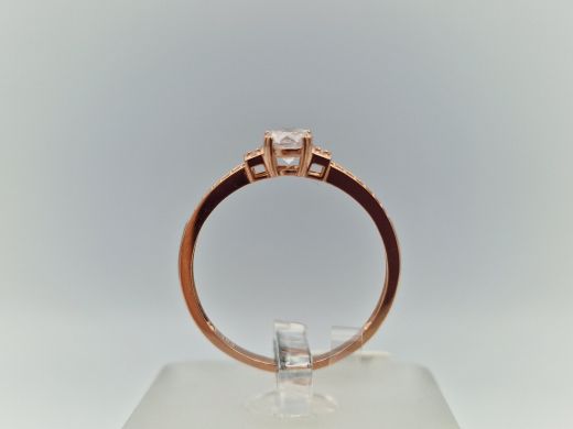 Zelta gredzens ar cirkoniju, 1.7 g, izm. 19