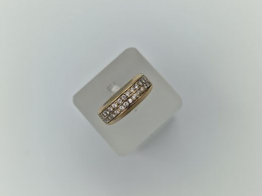 Zelta gredzens ar cirkoniju, 4.78 g, izm. 17