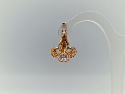 Zelta auskari ar cirkoniju, 3.57 g