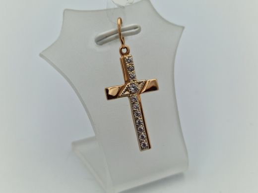 Золотой кулон с цирконом, 1.62 г