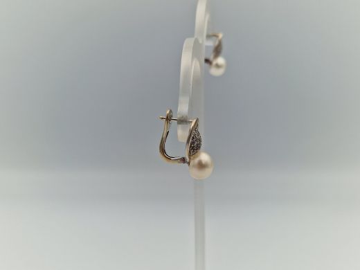 Zelta auskari ar cirkoniju, 4.01 g