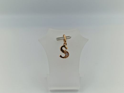 Золотой кулон с цирконом, 0.59 г