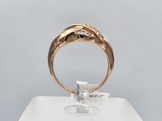 Gold ring with zircon, 2.62 g, size 15.5