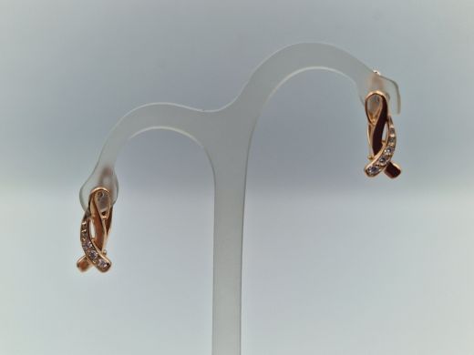 Zelta auskari ar cirkoniju, 1.68 g