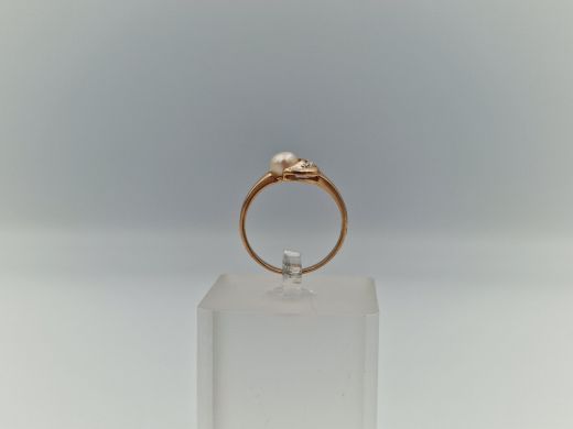 Zelta gredzens ar cirkoniju, 2.25 g, izm. 17.5