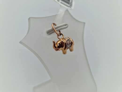 Zelta kulons ar cirkoniju, 0.79 g