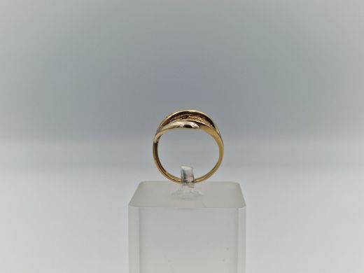 Zelta gredzens ar cirkoniju, 3.29 g, izm. 17.5