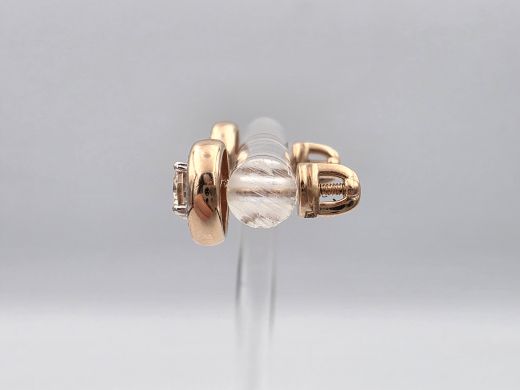 Zelta auskari ar cirkoniju, 2.45 g