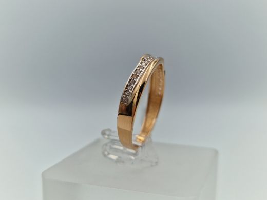 Zelta gredzens ar cirkoniju, 1.64 g, izm. 17.5