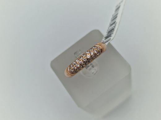 Zelta gredzens ar cirkoniju, 4.28 g, izm. 18