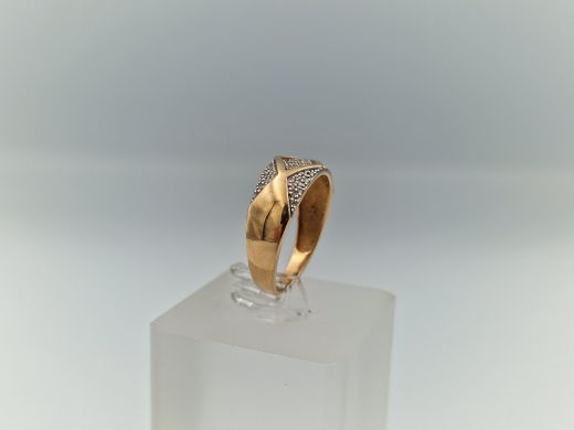 Zelta gredzens ar cirkoniju, 3.17 g, izm. 18