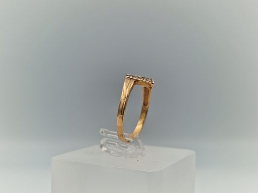 Золотое кольцо с цирконом, 1.5 г, разм. 16