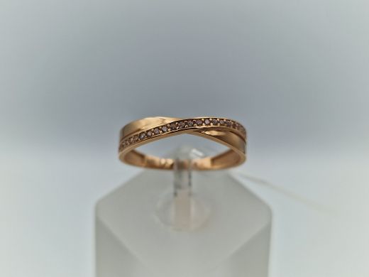 Zelta gredzens ar cirkoniju, 1.92 g, izm. 18.5