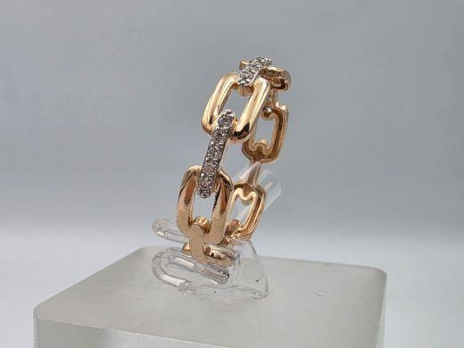 Zelta gredzens ar cirkoniju, 2.35 g, izm. 19