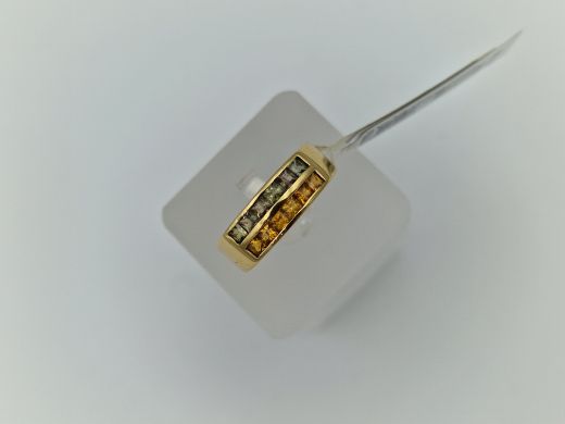 Zelta gredzens ar safīru, 5.6 g, izm. 17.5