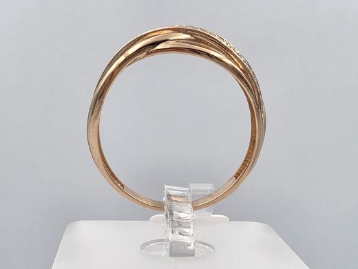 Gold ring with zircon, 2.73 g, size 20.5