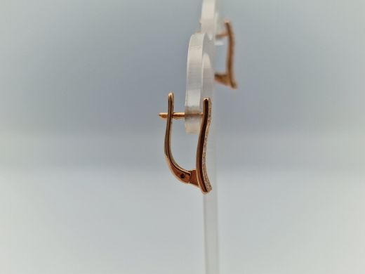 Золотые серьги с цирконом, 3.3 г