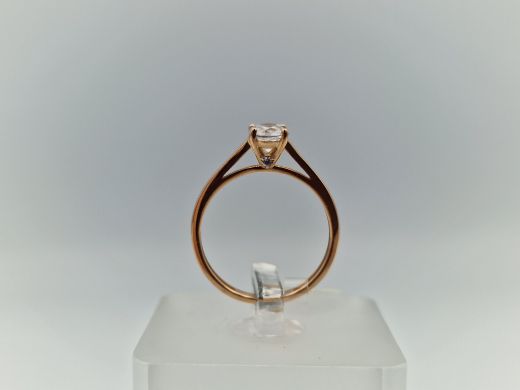 Zelta gredzens ar cirkoniju, 1.46 g, izm. 16