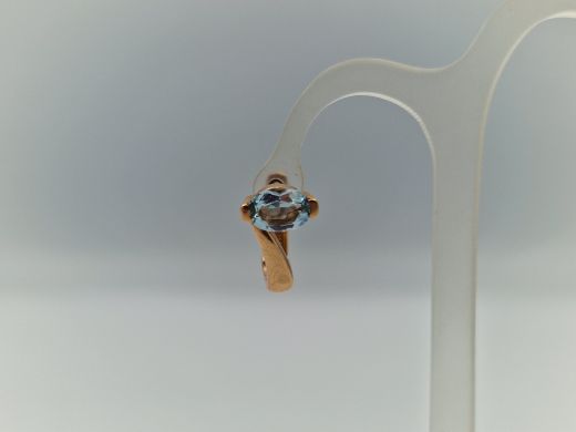 Золотые серьги с цирконом, 4.6 г