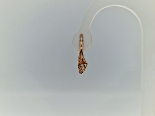 Zelta auskari ar cirkoniju, 1.65 g