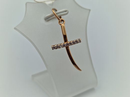 Золотой кулон с цирконом, 0.67 г