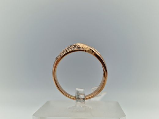 Zelta gredzens ar cirkoniju, 4.63 g, izm. 18