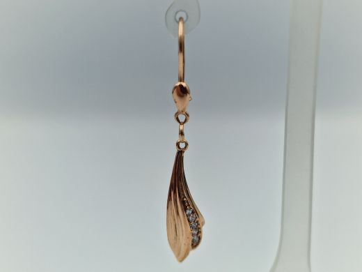 Zelta auskari ar cirkoniju, 3.29 g