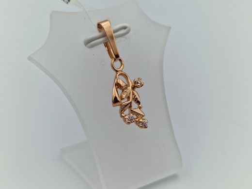 Zelta kulons ar cirkoniju, 1.28 g