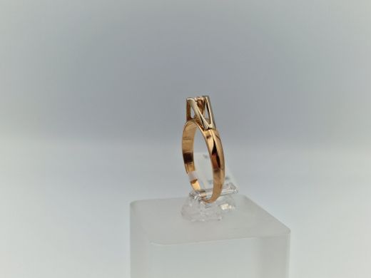 Zelta gredzens ar briljantu, 1.94 g, izm. 17.5