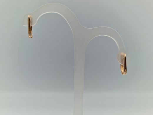 Zelta auskari ar cirkoniju, 1.77 g