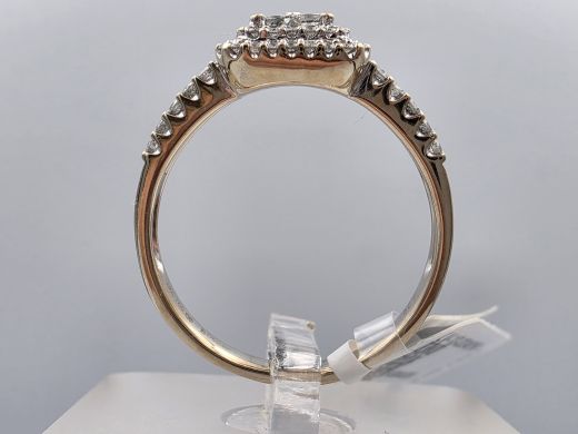 Gold ring with diamond, 5.67 g, size 19.5