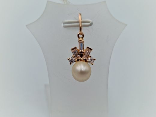 Золотой кулон с цирконом, 1.68 г