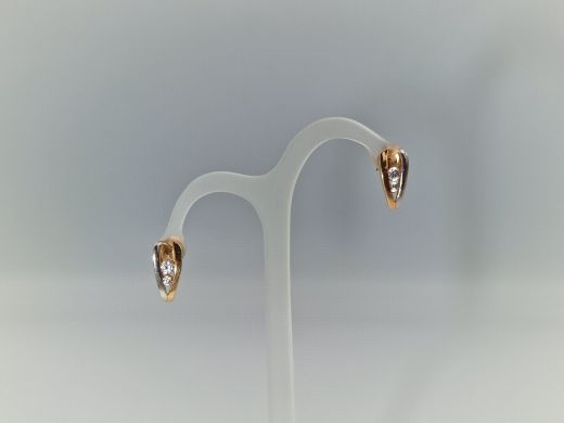 Zelta auskari ar cirkoniju, 1.77 g