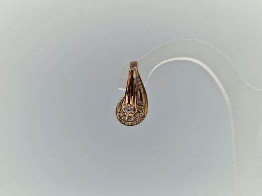 Zelta auskari ar cirkoniju, 6.32 g
