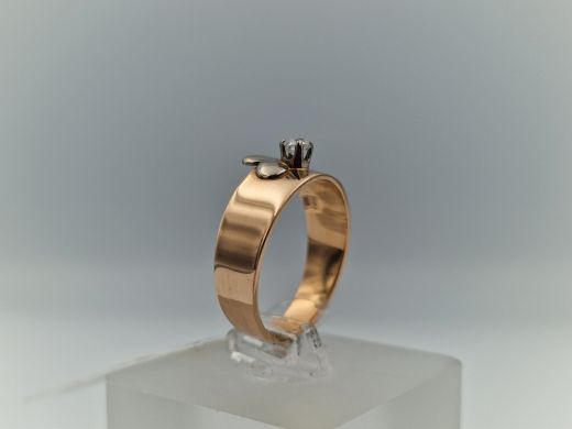 Zelta gredzens ar cirkoniju, 3.96 g, izm. 18