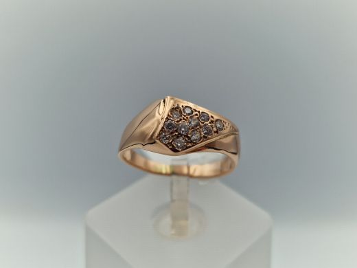 Zelta gredzens ar cirkoniju, 2.75 g, izm. 16.5